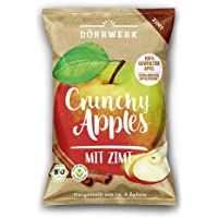 Chips de manzana con canela 6 x 40 g I Chips deliciosos para un refrigerio I Manzanas secas crujientes - 100% de fruta…